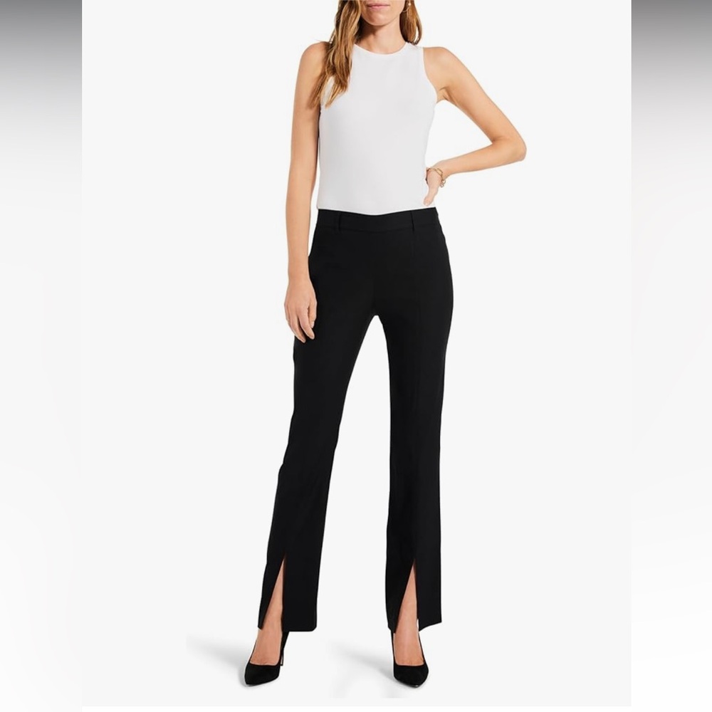 Nic + Zoe Polished Bootcut Slit Pants Black Size 2